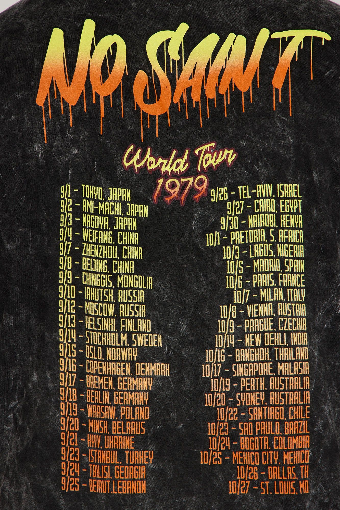 No Saint Tour Short Sleeve Tee - Black sold by Fashion Nova product image thumbnail 7