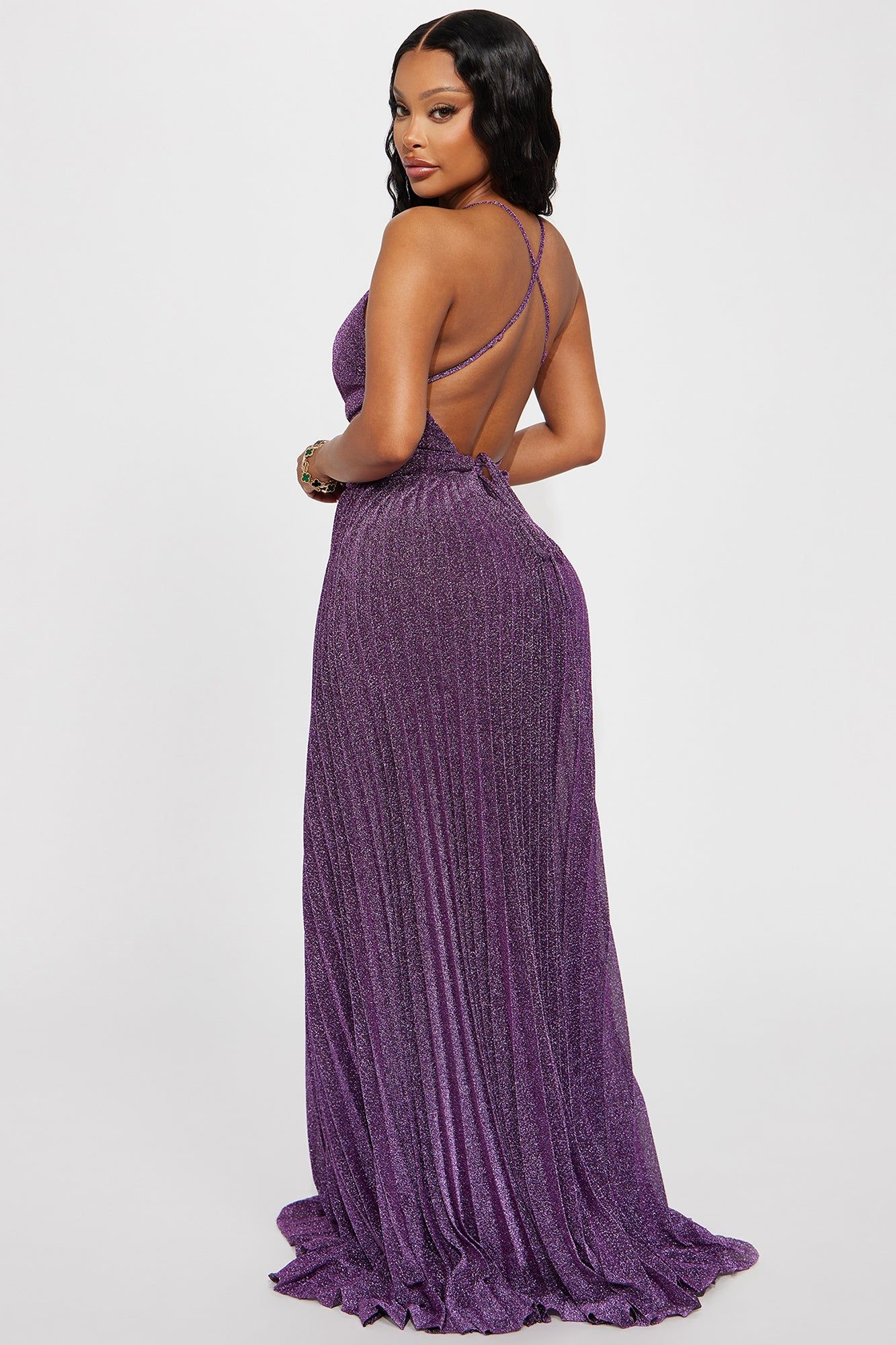 Nadia Metallic Gown - Purple sold by Fashion Nova product image thumbnail 3