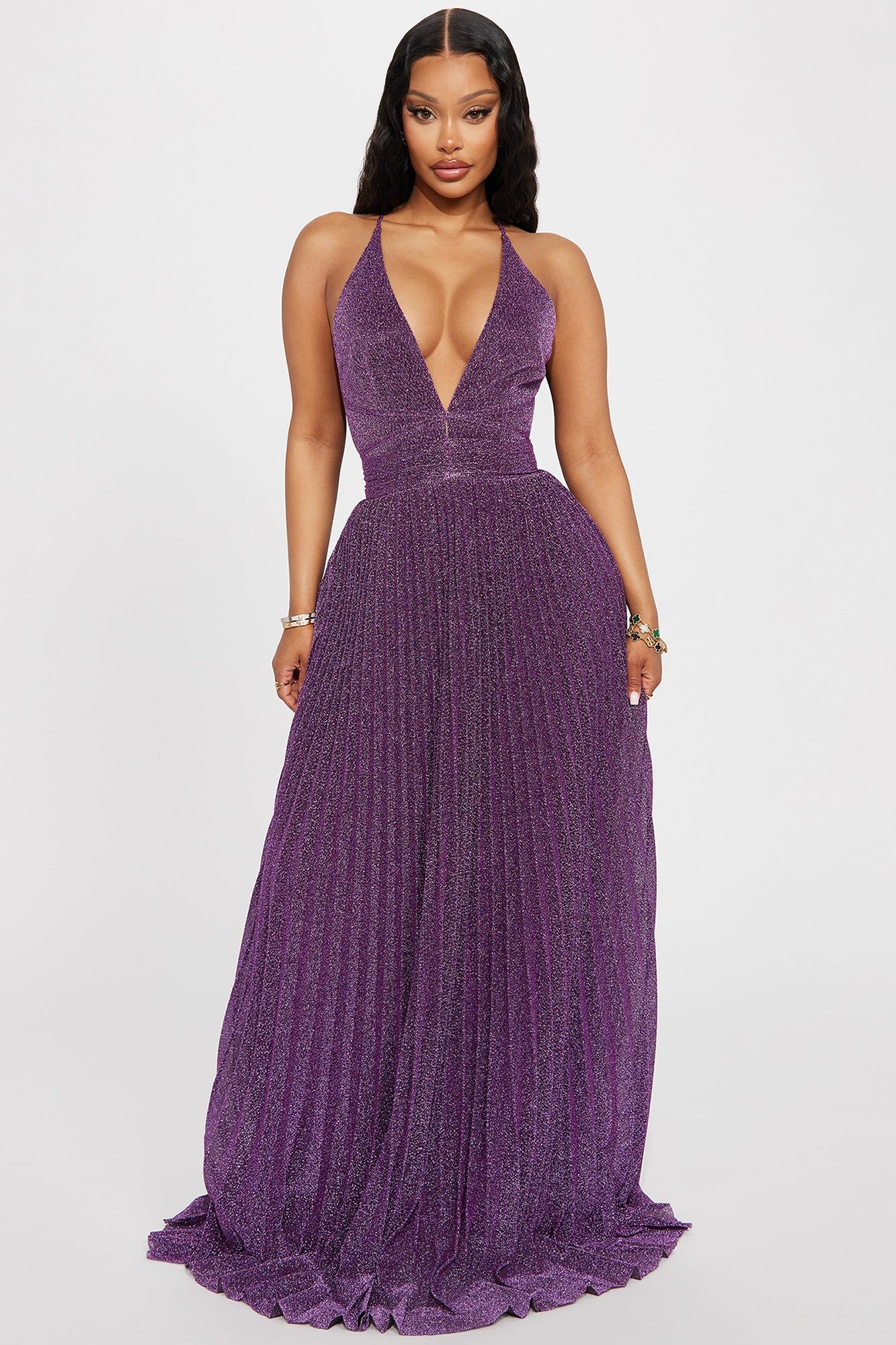Nadia Metallic Gown - Purple sold by Fashion Nova