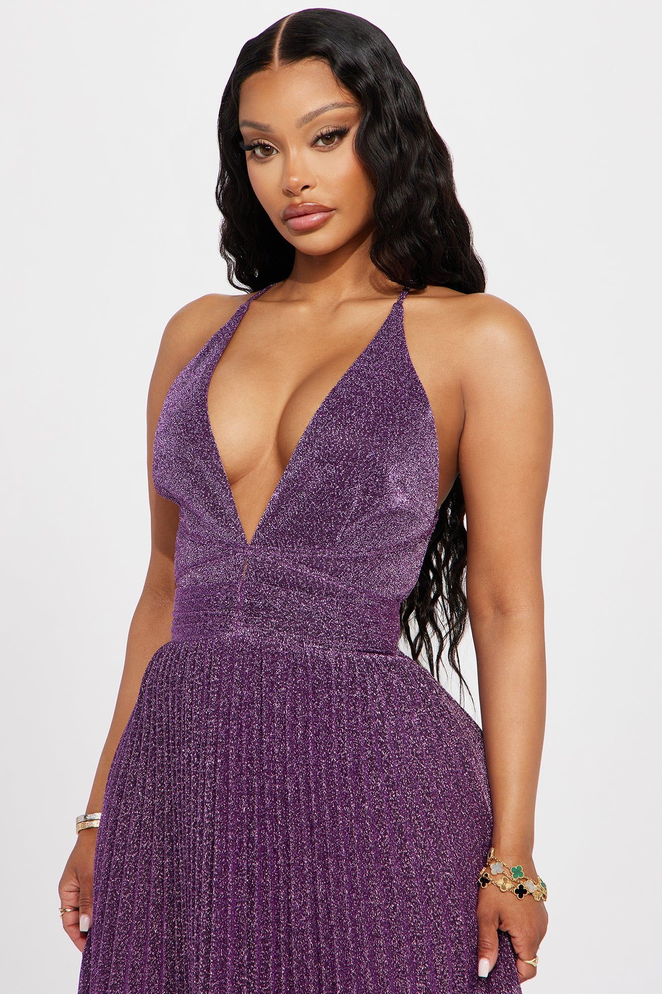 Nadia Metallic Gown - Purple sold by Fashion Nova product image thumbnail 2