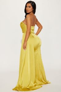 Clementine Satin Gown - Lime sold by Fashion Nova