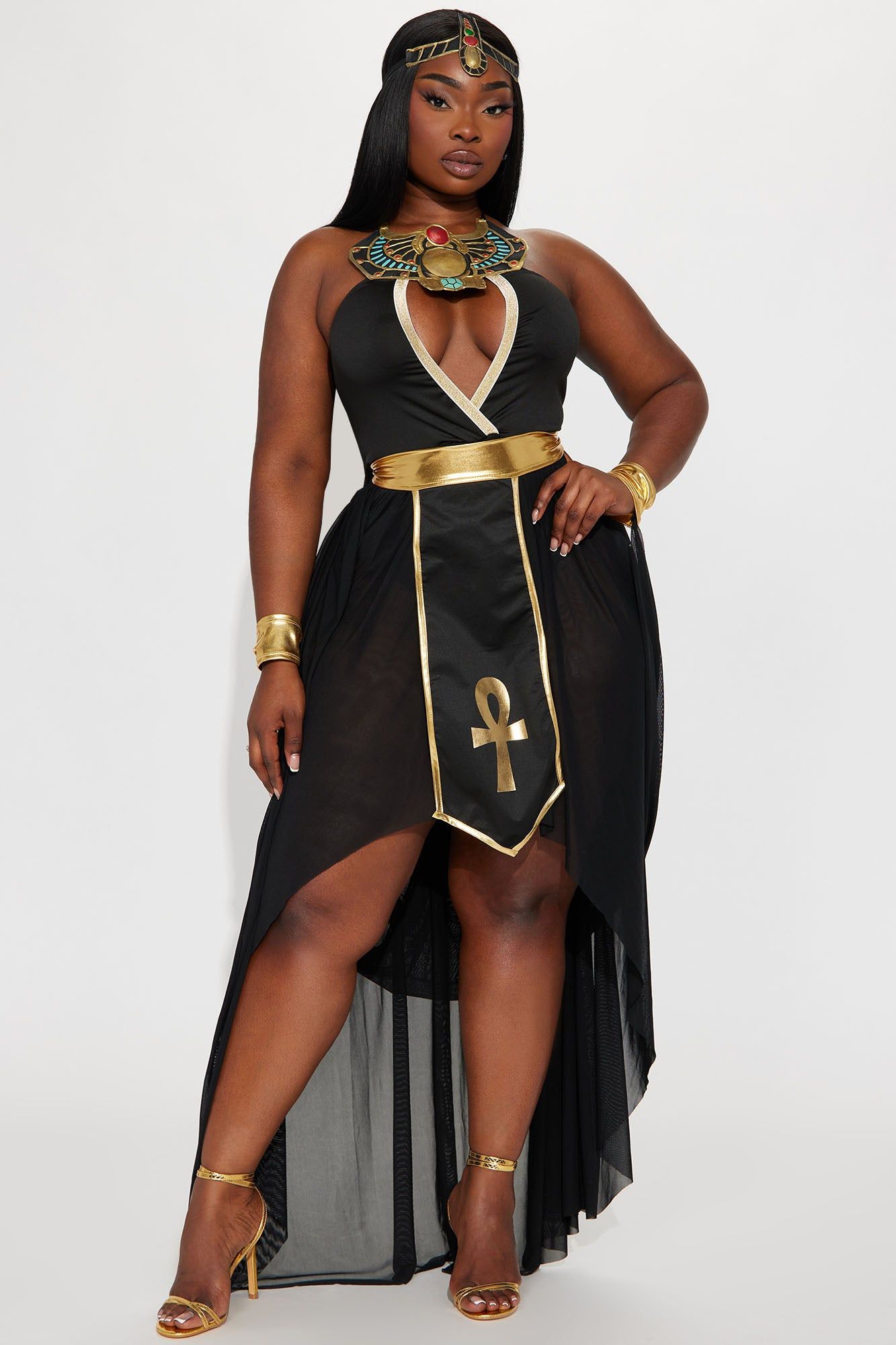 Jewel Of The Nile Egyptian Goddess 3 Piece Costume Set - Black/Gold sold by Fashion Nova product image thumbnail 4