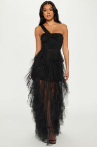 Rachel Tulle Gown - Black sold by Fashion Nova