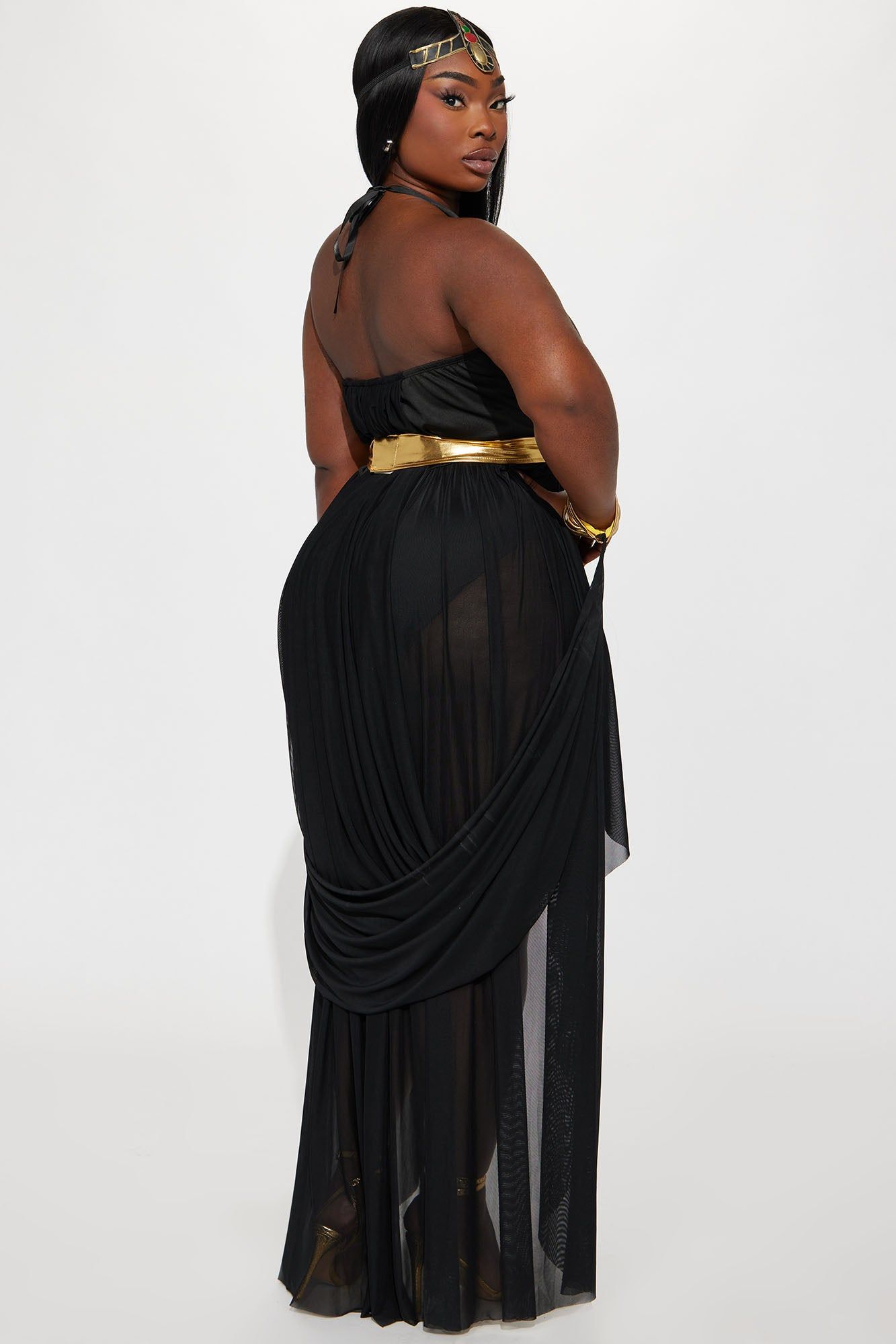 Jewel Of The Nile Egyptian Goddess 3 Piece Costume Set - Black/Gold sold by Fashion Nova product image thumbnail 7