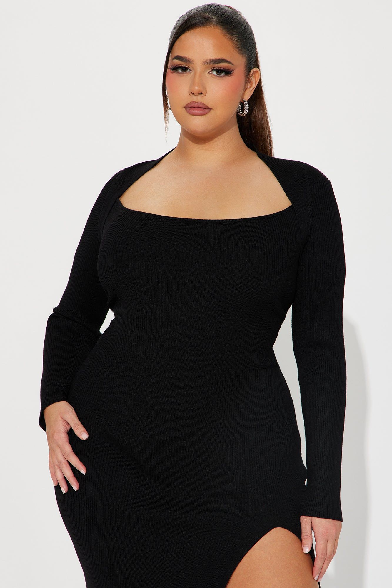 Reverie Attitude Midi Dress - Black sold by Fashion Nova product image thumbnail 5