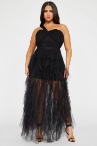 Rachel Tulle Gown - Black sold by Fashion Nova