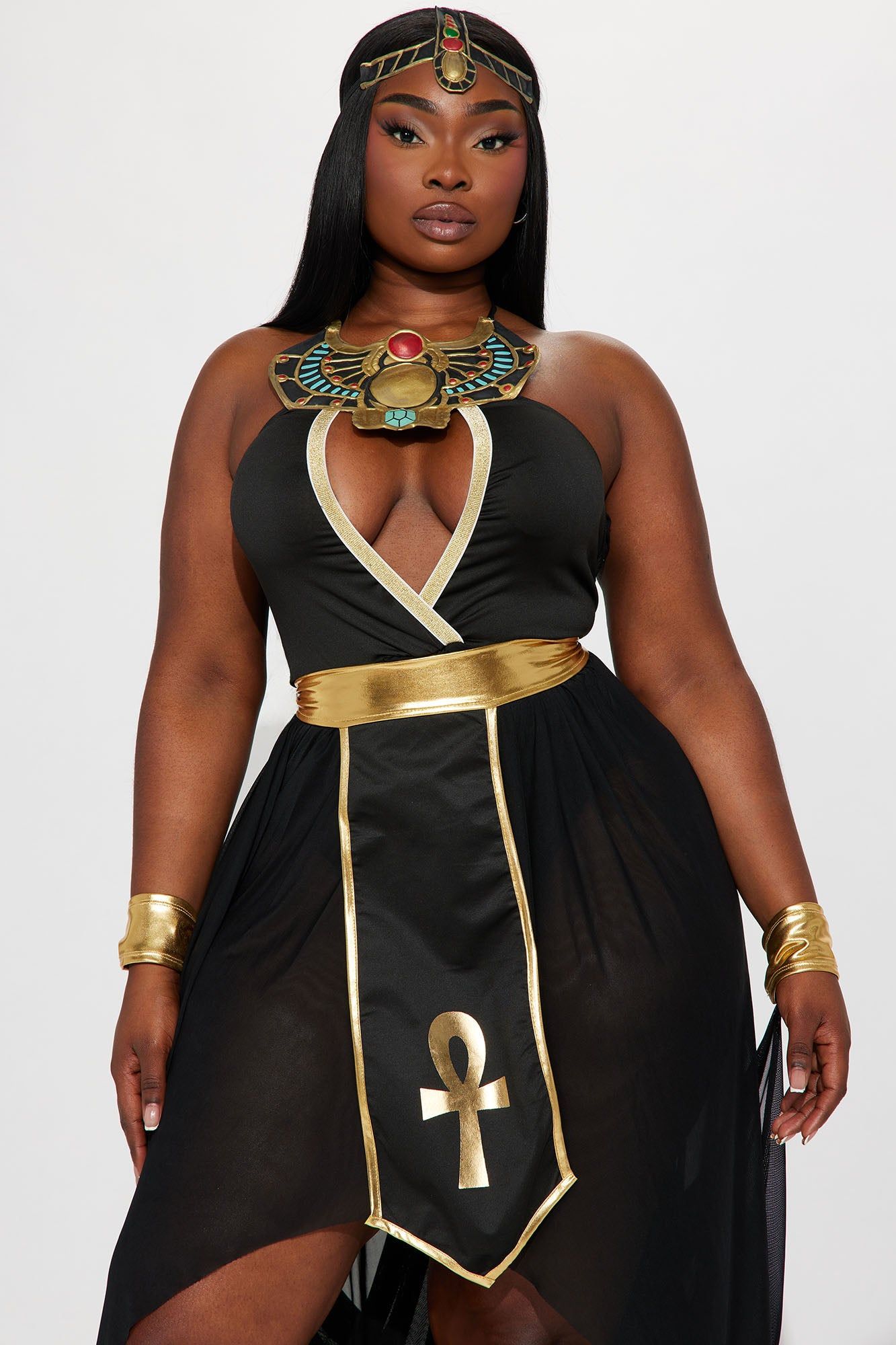 Jewel Of The Nile Egyptian Goddess 3 Piece Costume Set - Black/Gold sold by Fashion Nova product image thumbnail 5