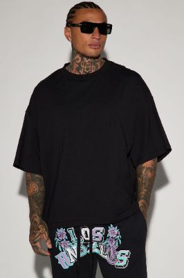 Boxy Cropped Heavyweight Short Sleeve Tee - Black sold by Fashion Nova