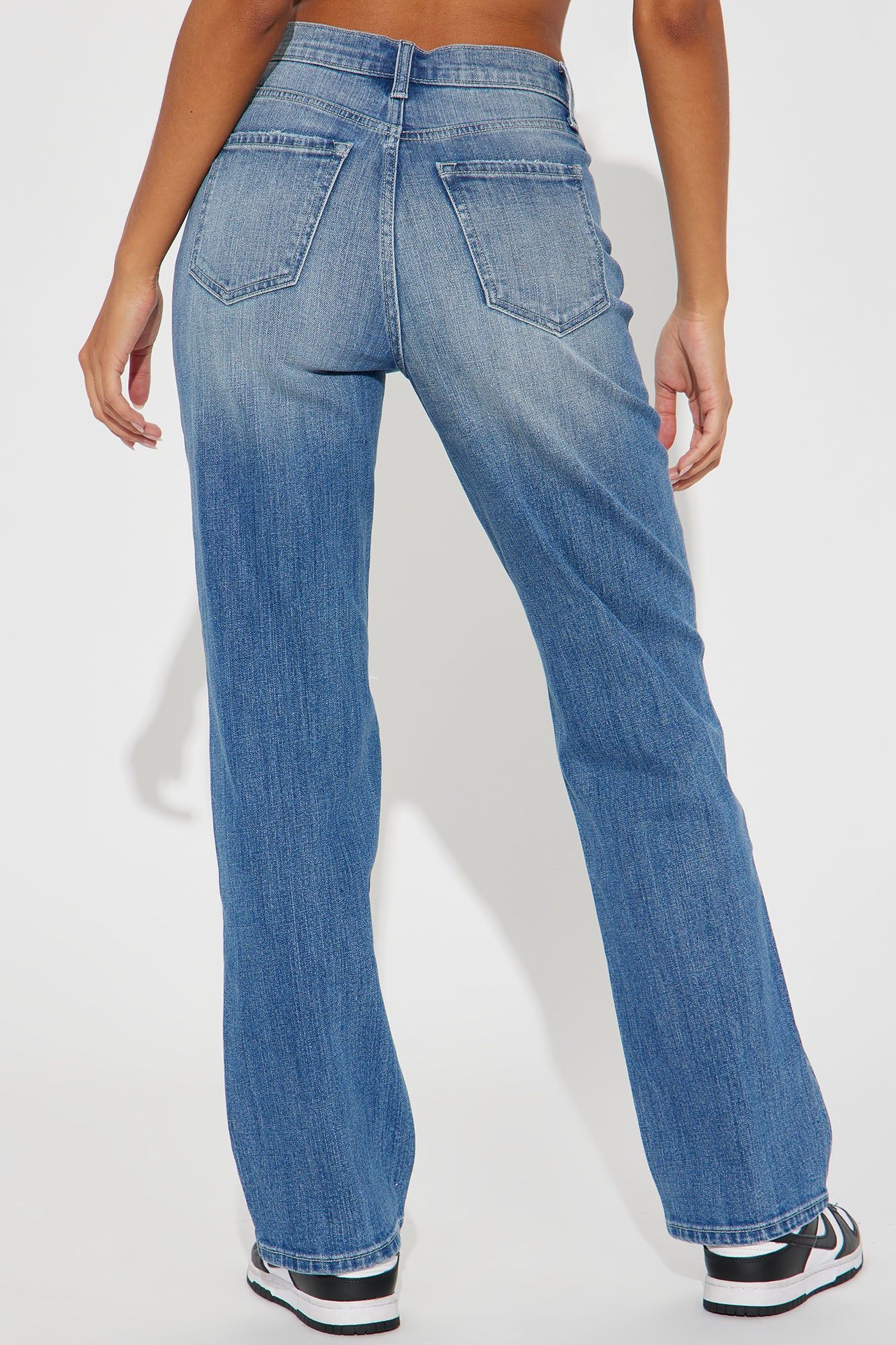 Of Two Minds Ripped Straight Leg Jeans - Medium Wash sold by Fashion Nova product image thumbnail 3