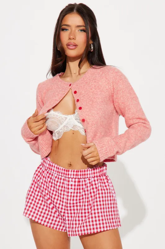 Sweet Sensation Cropped Cardigan - Red sold by Fashion Nova