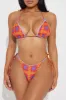Hint Of Summer 2 Piece Bikini - Orange/combo sold by Fashion Nova