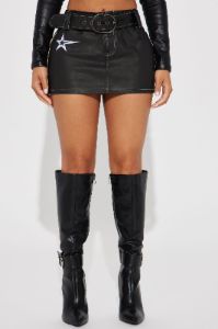 Star Chasing Micro Mini Skirt - Black sold by Fashion Nova