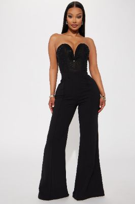 Your One Love Jumpsuit - Black sold by Fashion Nova