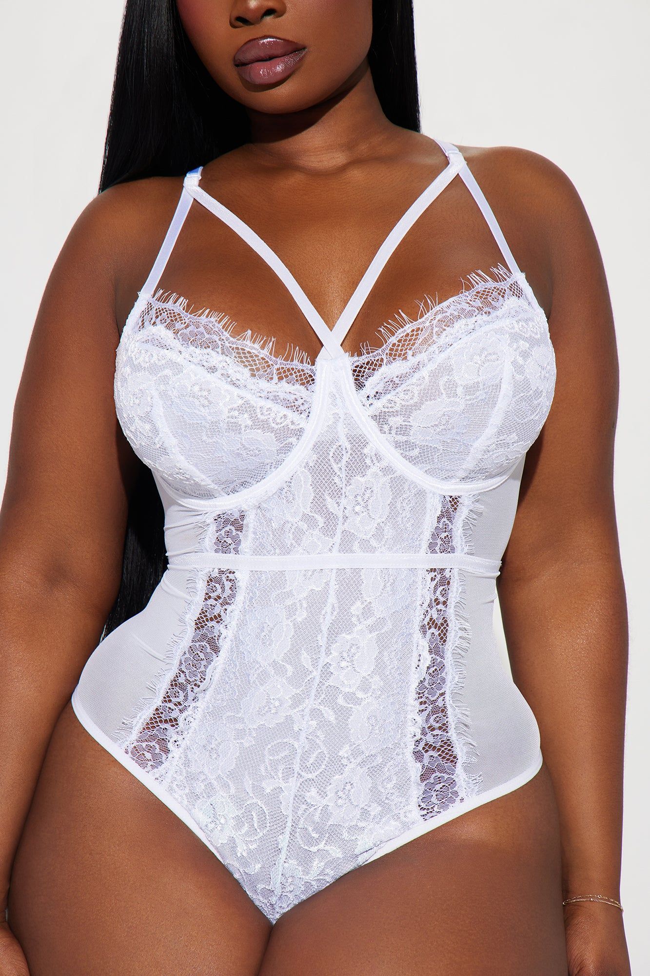 Let's Have Some Fun Lace Teddy - White sold by Fashion Nova product image thumbnail 2