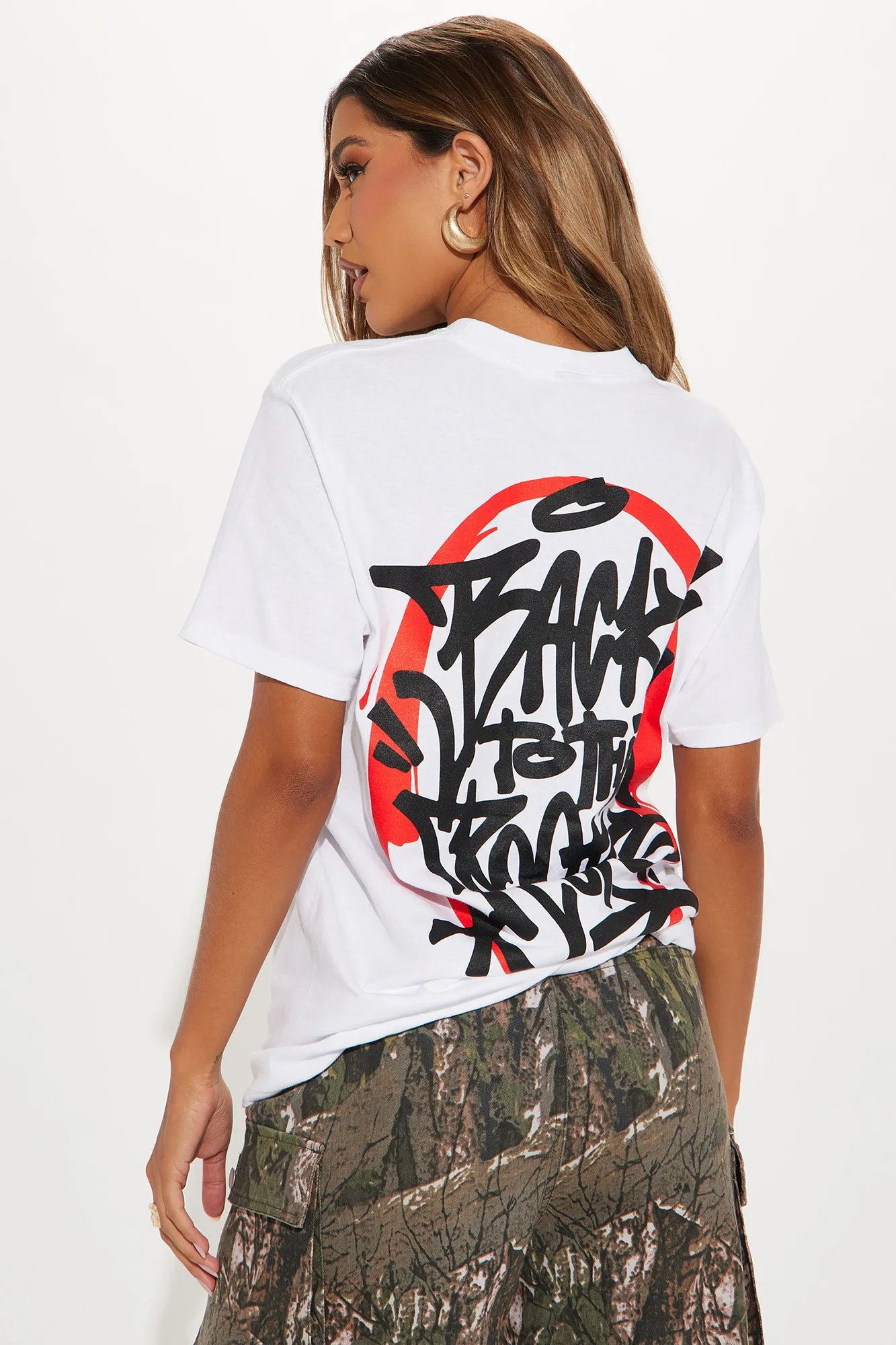 Back To The Roots Graphic Tee - White sold by Fashion Nova