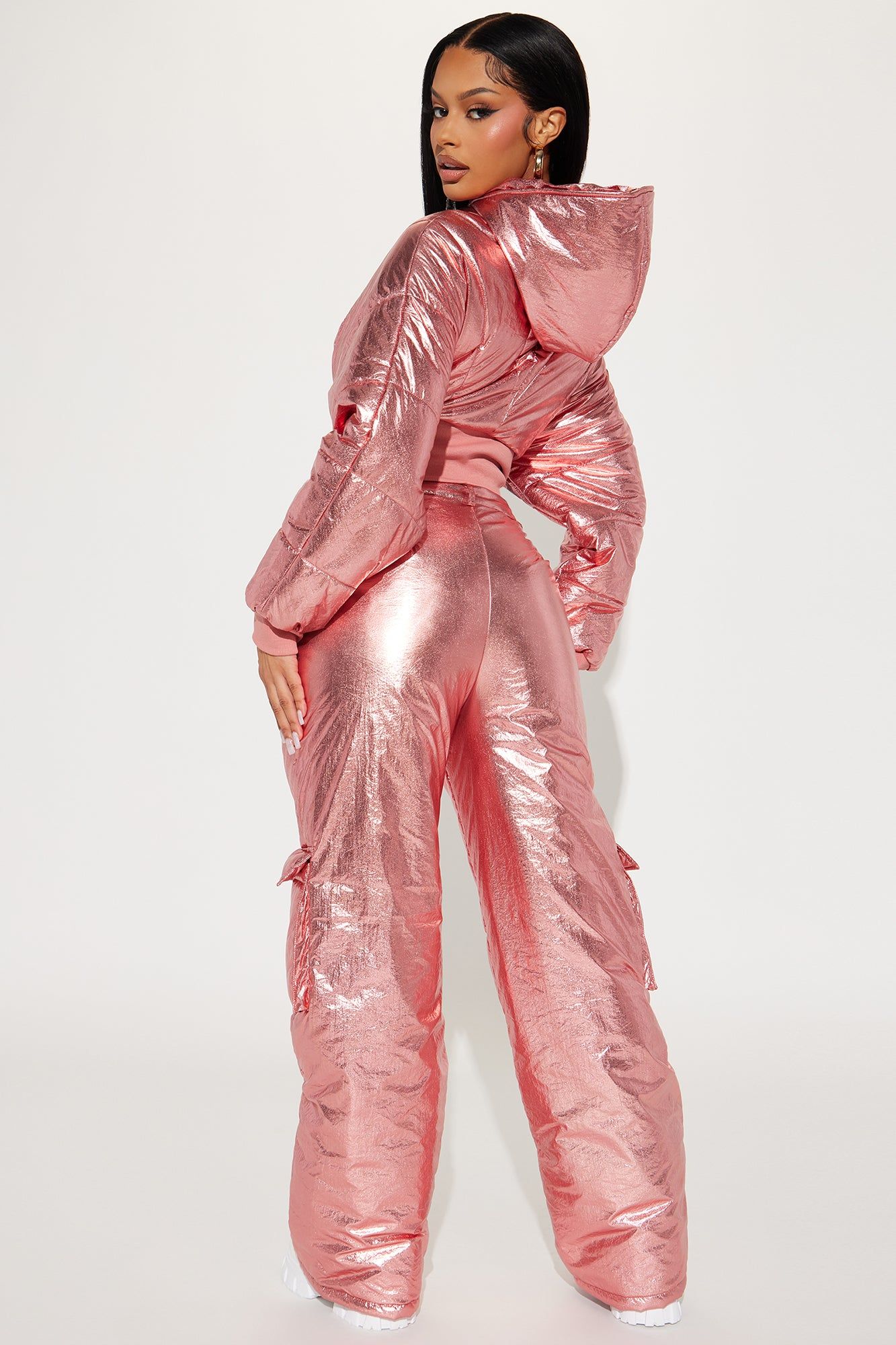 In the Snow Puffer Pant Set - Pink sold by Fashion Nova product image thumbnail 3