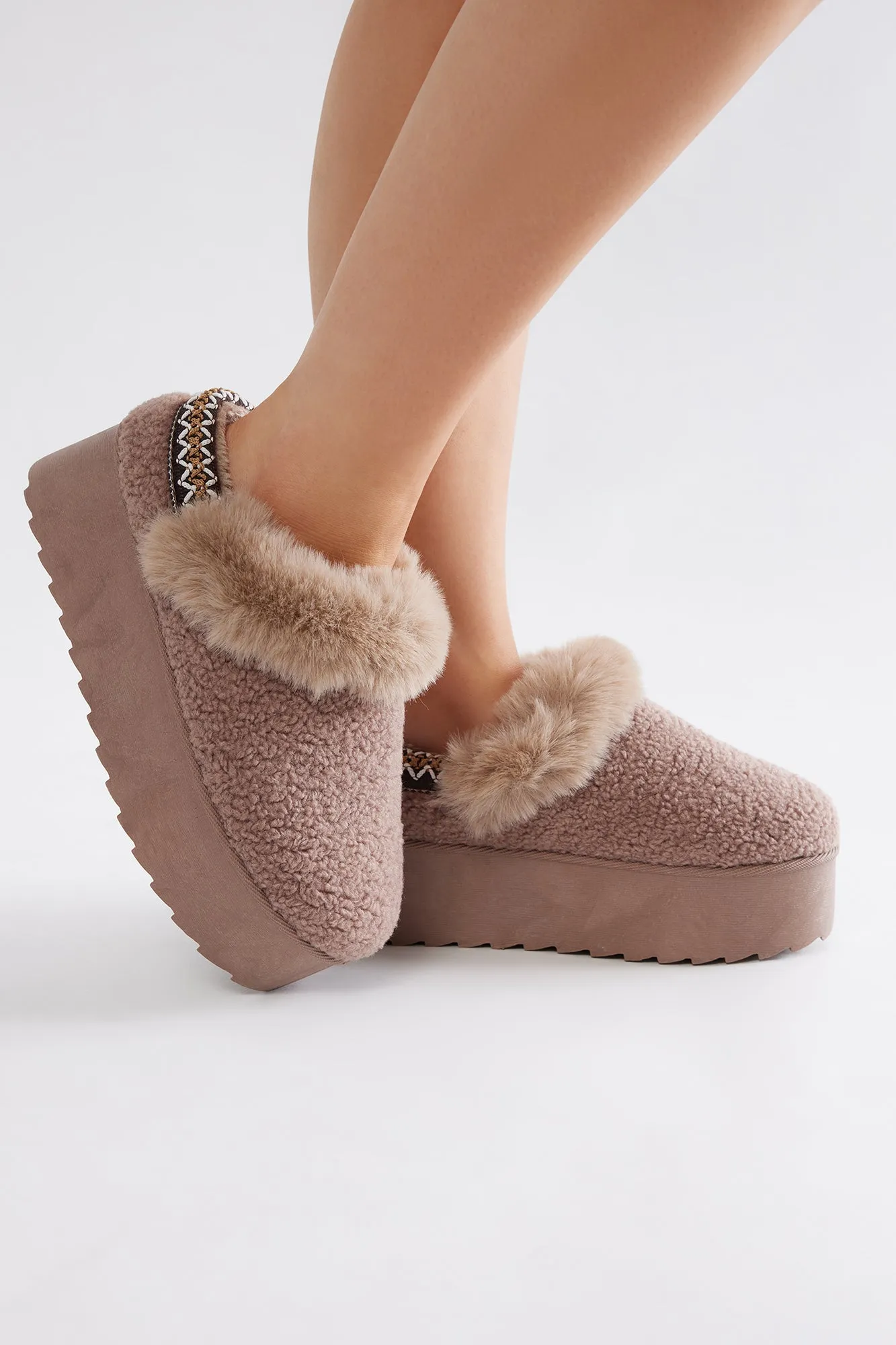 So Tuned In Platform Slippers - Grey sold by Fashion Nova product image thumbnail 2