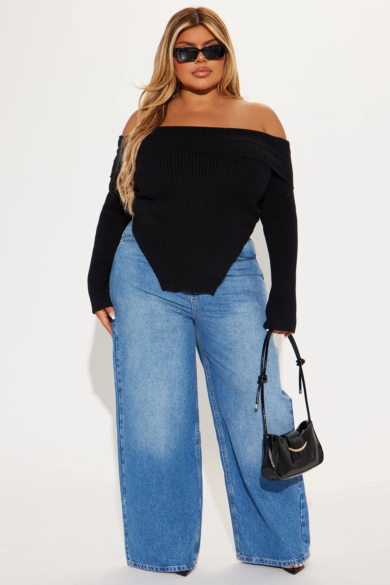 Karma Off Shoulder Sweater - Black sold by Fashion Nova product image thumbnail 5
