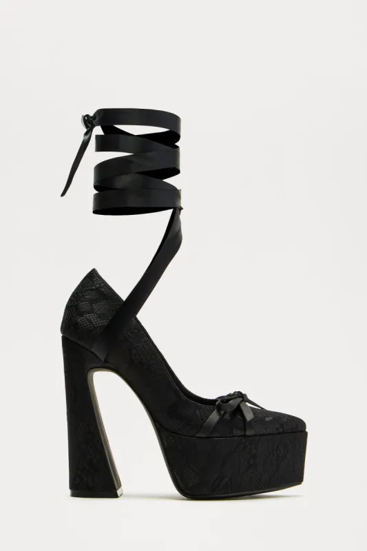 You Matter Most Platform Pumps - Black sold by Fashion Nova