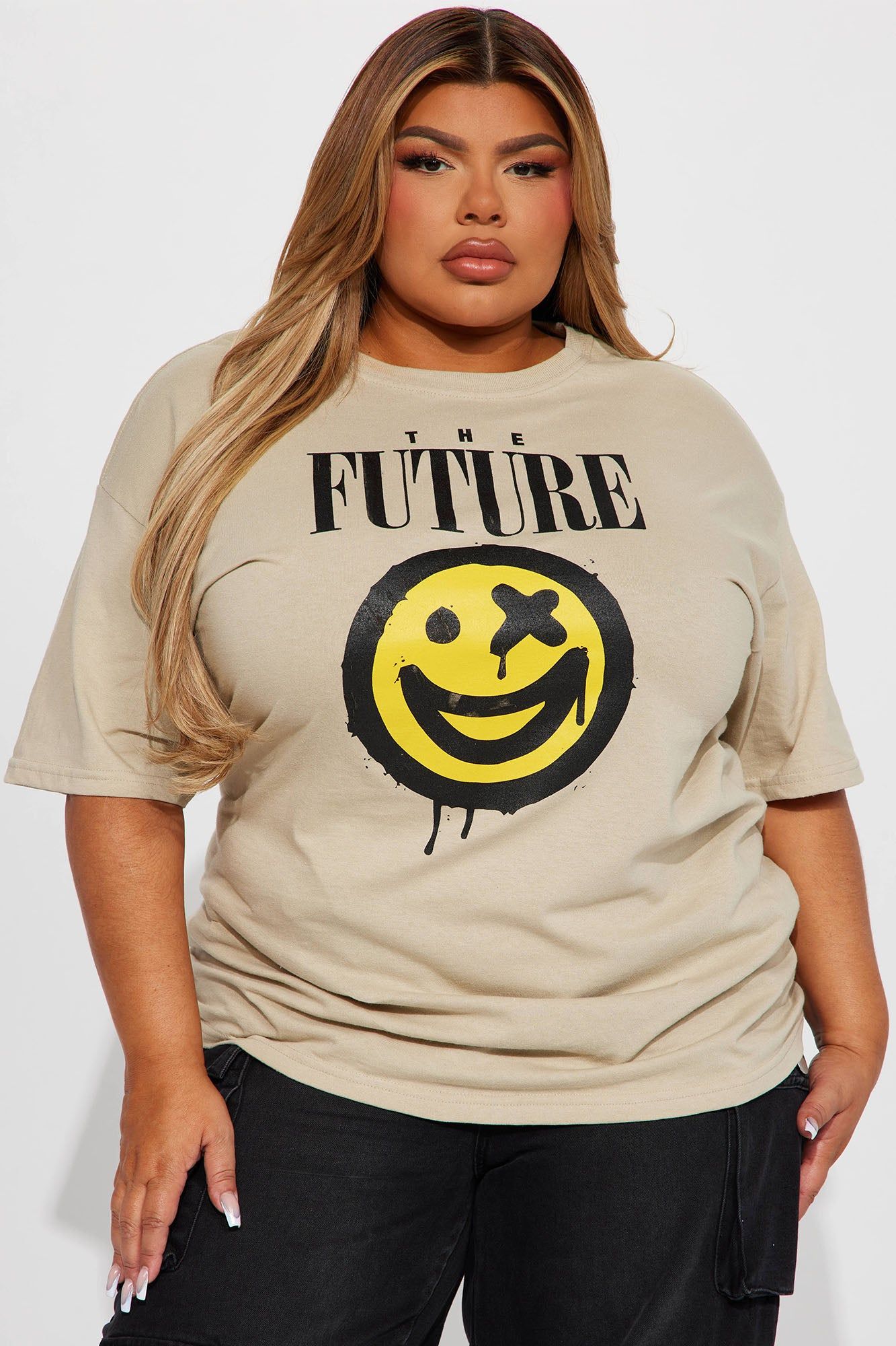 The Future Is Me Graphic Tee - Taupe sold by Fashion Nova product image thumbnail 4