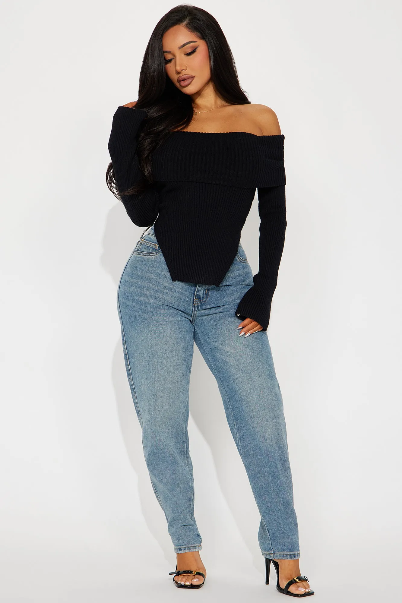 Karma Off Shoulder Sweater - Black sold by Fashion Nova product image thumbnail 2