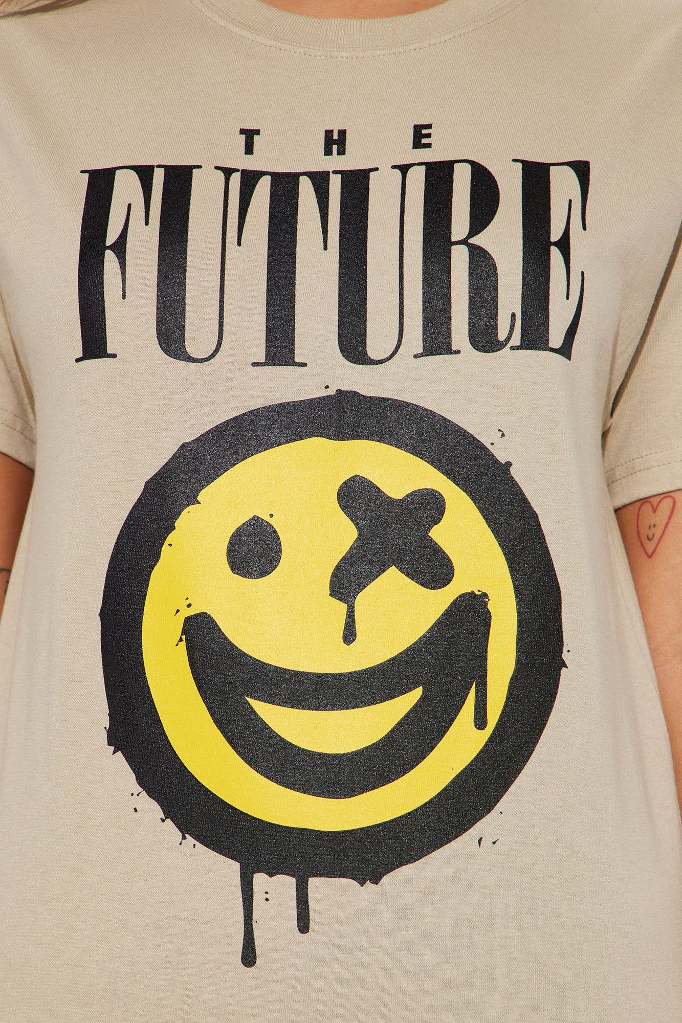The Future Is Me Graphic Tee - Taupe sold by Fashion Nova product image thumbnail 3