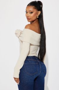 Rosa Off Shoulder Top - Cream sold by Fashion Nova