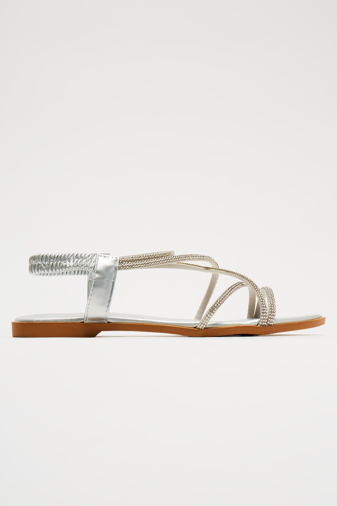 Trista Rhinestone Sandals - Silver sold by Fashion Nova product image thumbnail 4