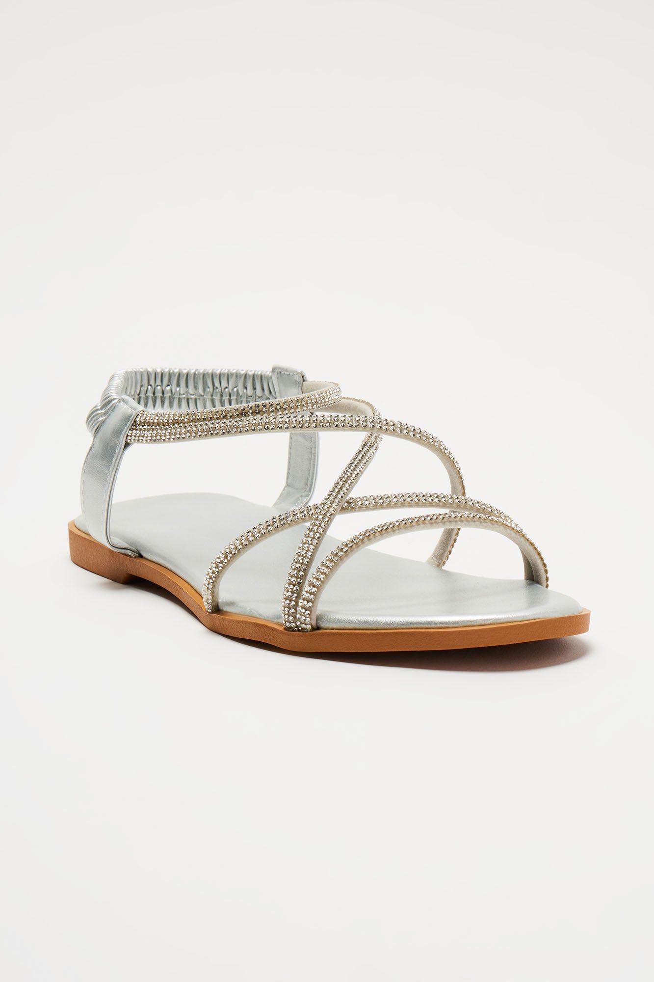 Trista Rhinestone Sandals - Silver sold by Fashion Nova product image thumbnail 2