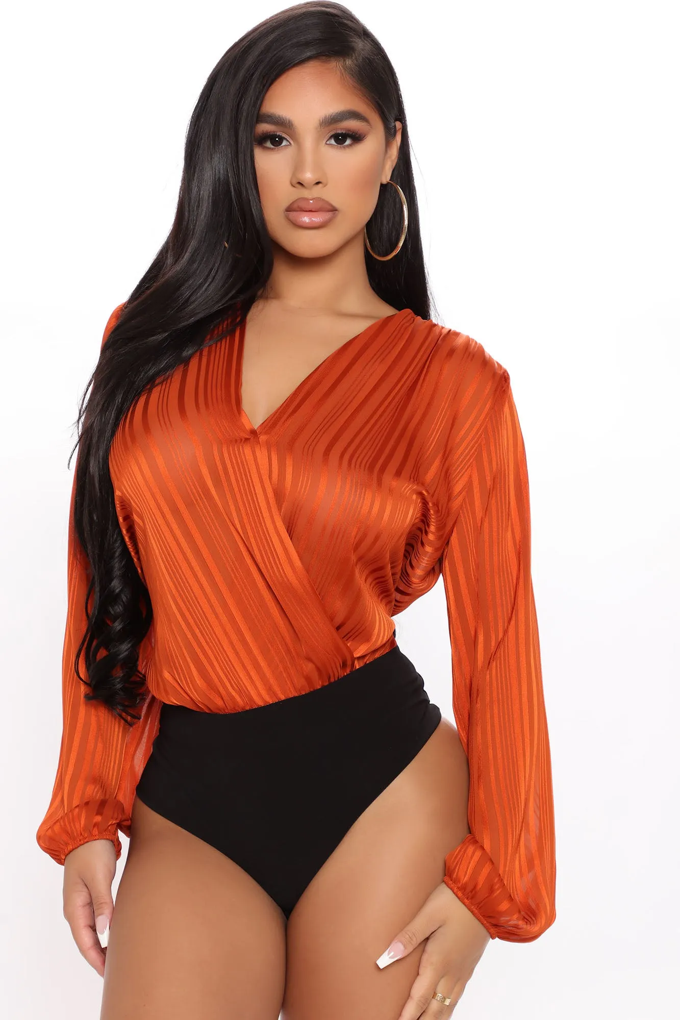 Sophisticated Lover Bodysuit - Rust sold by Fashion Nova