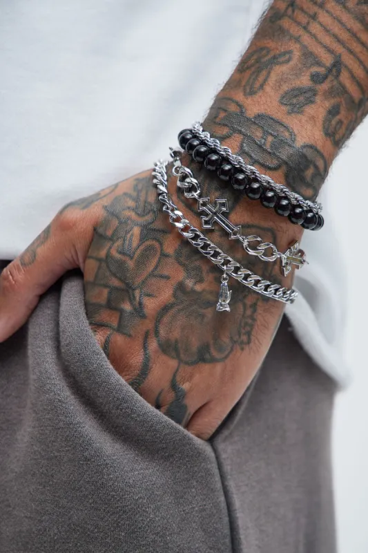 Can't Slow Down Bracelet Set - Silver sold by Fashion Nova