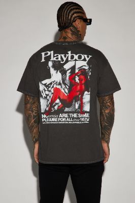 Playboy Pleasure Short Sleeve Tee - Black sold by Fashion Nova