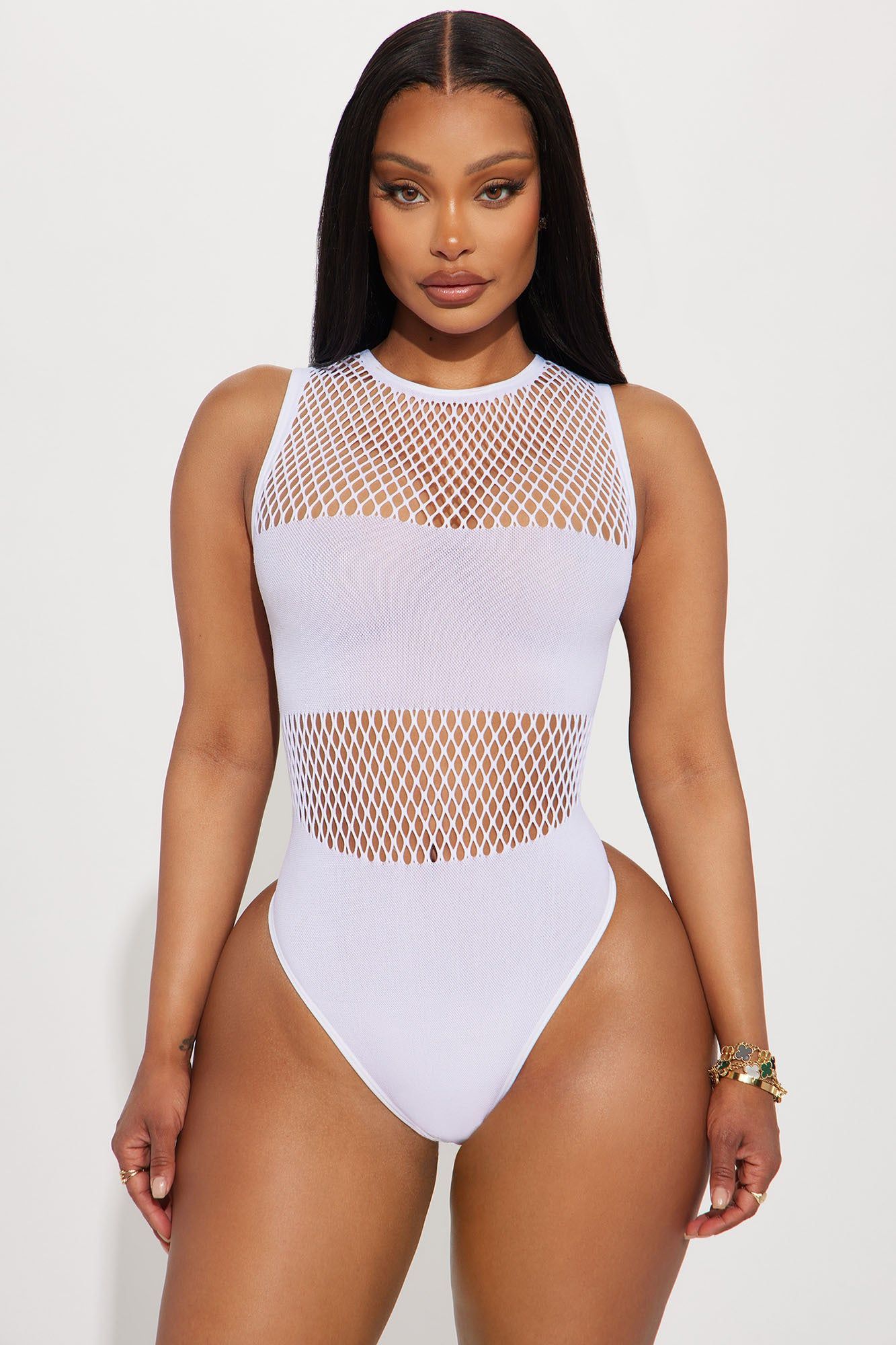 Slaying Hour Seamless Bodysuit - White sold by Fashion Nova
