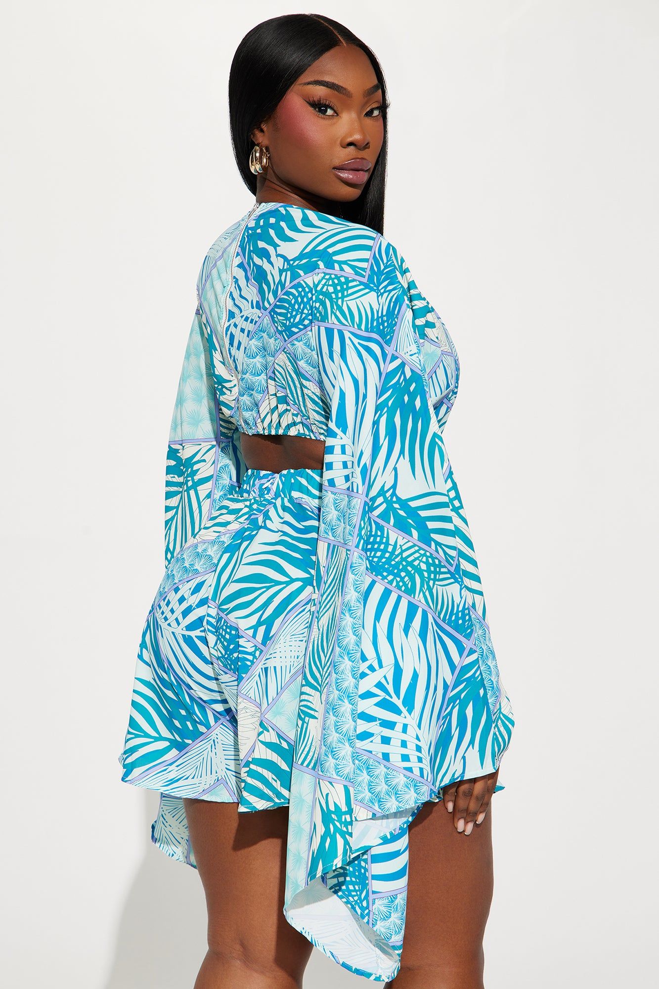 Aimee Romper - Blue/combo sold by Fashion Nova product image thumbnail 5