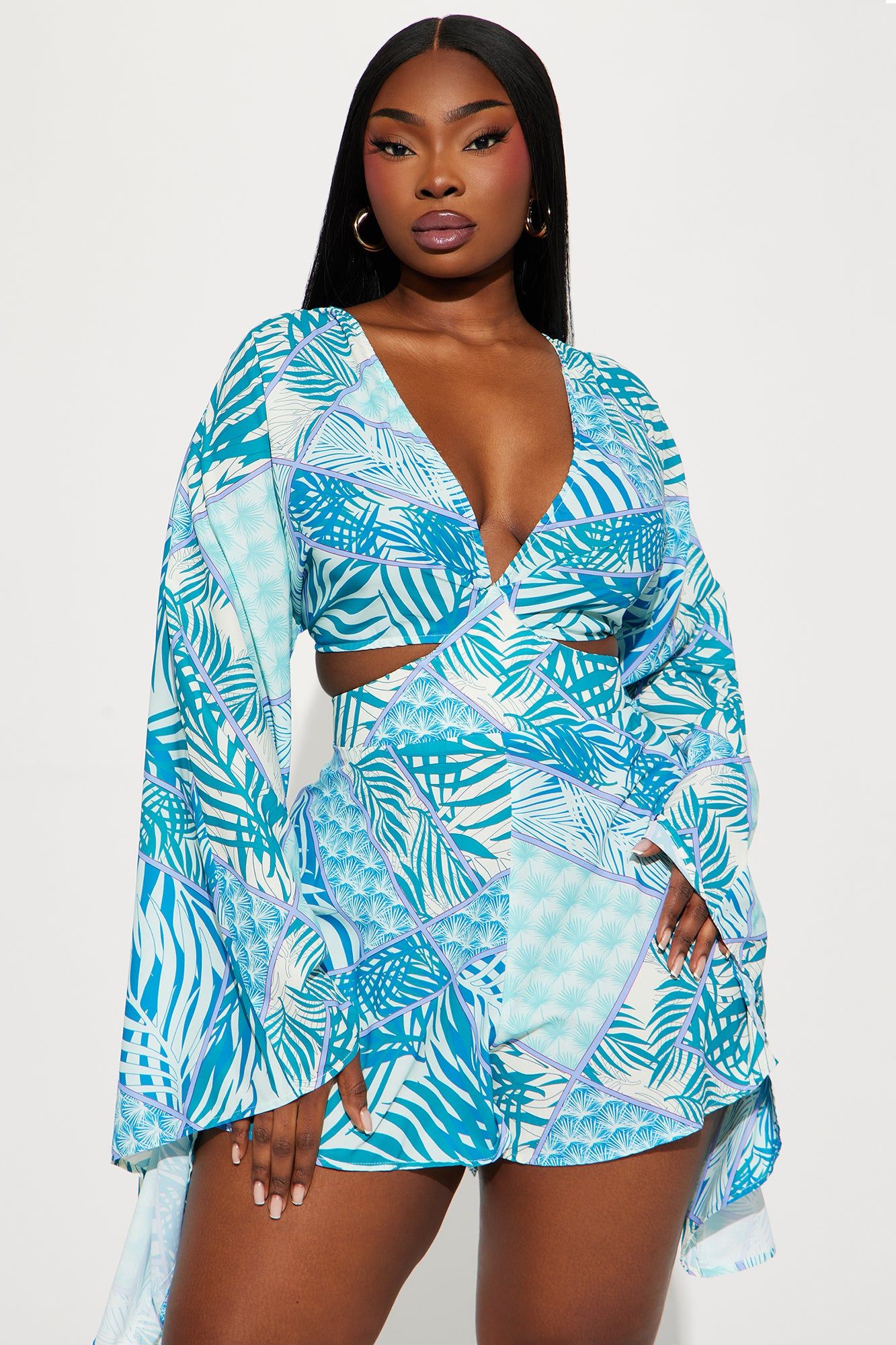 Aimee Romper - Blue/combo sold by Fashion Nova product image thumbnail 4