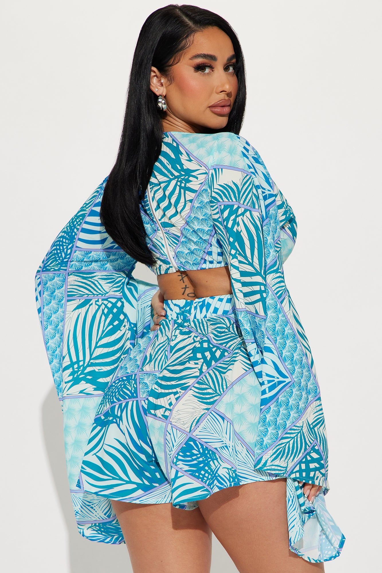 Aimee Romper - Blue/combo sold by Fashion Nova product image thumbnail 2