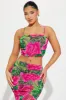 Sweet Blossom Mesh Skirt Set - Pink/combo sold by Fashion Nova