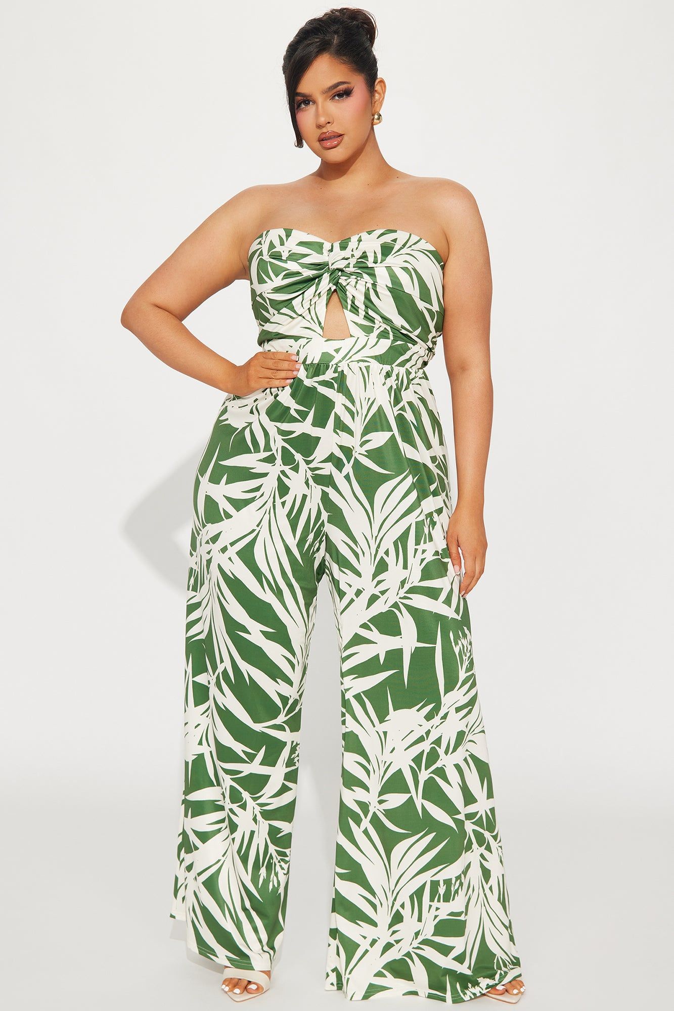 Weekend Resort Jumpsuit - Olive/combo sold by Fashion Nova product image thumbnail 4