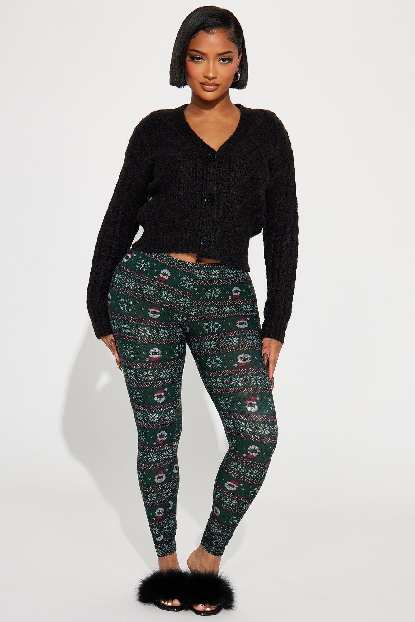 Winter Spice Holiday Legging - Red/combo sold by Fashion Nova