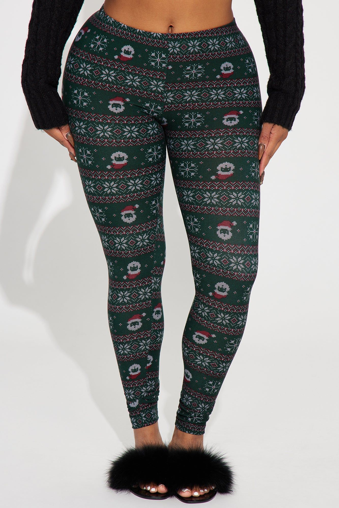 Winter Spice Holiday Legging - Red/combo sold by Fashion Nova product image thumbnail 2