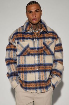 At Peace Shacket - Cream/combo sold by Fashion Nova