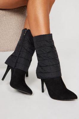 Taking Initiative Overlay Booties - Black sold by Fashion Nova
