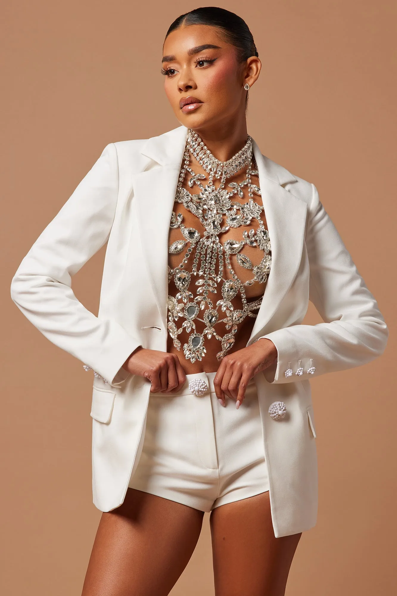 Lia Embellished Rhinestoned Top - Silver sold by Fashion Nova product image thumbnail 3