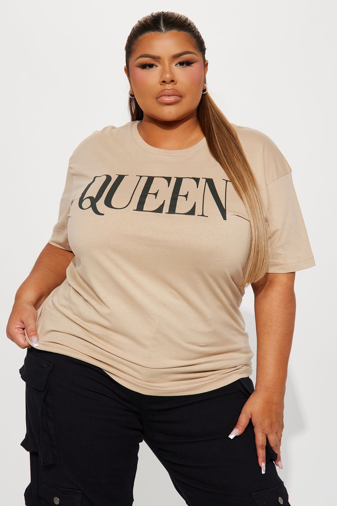 Fit For A Queen Tee - Sand sold by Fashion Nova product image thumbnail 4