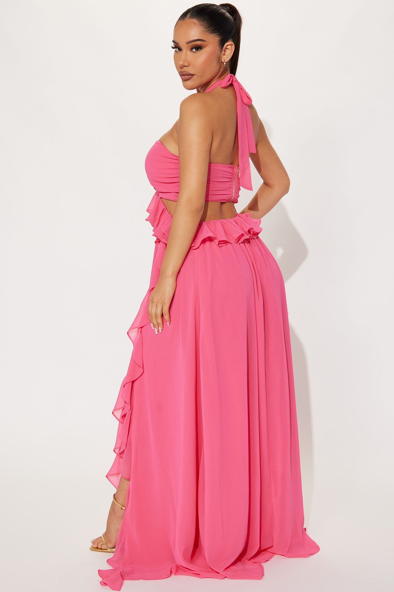 Simi Rose Chiffon Maxi Dress - Pink sold by Fashion Nova product image thumbnail 3