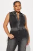 There's No Vacancy Denim Jumpsuit  - Black sold by Fashion Nova