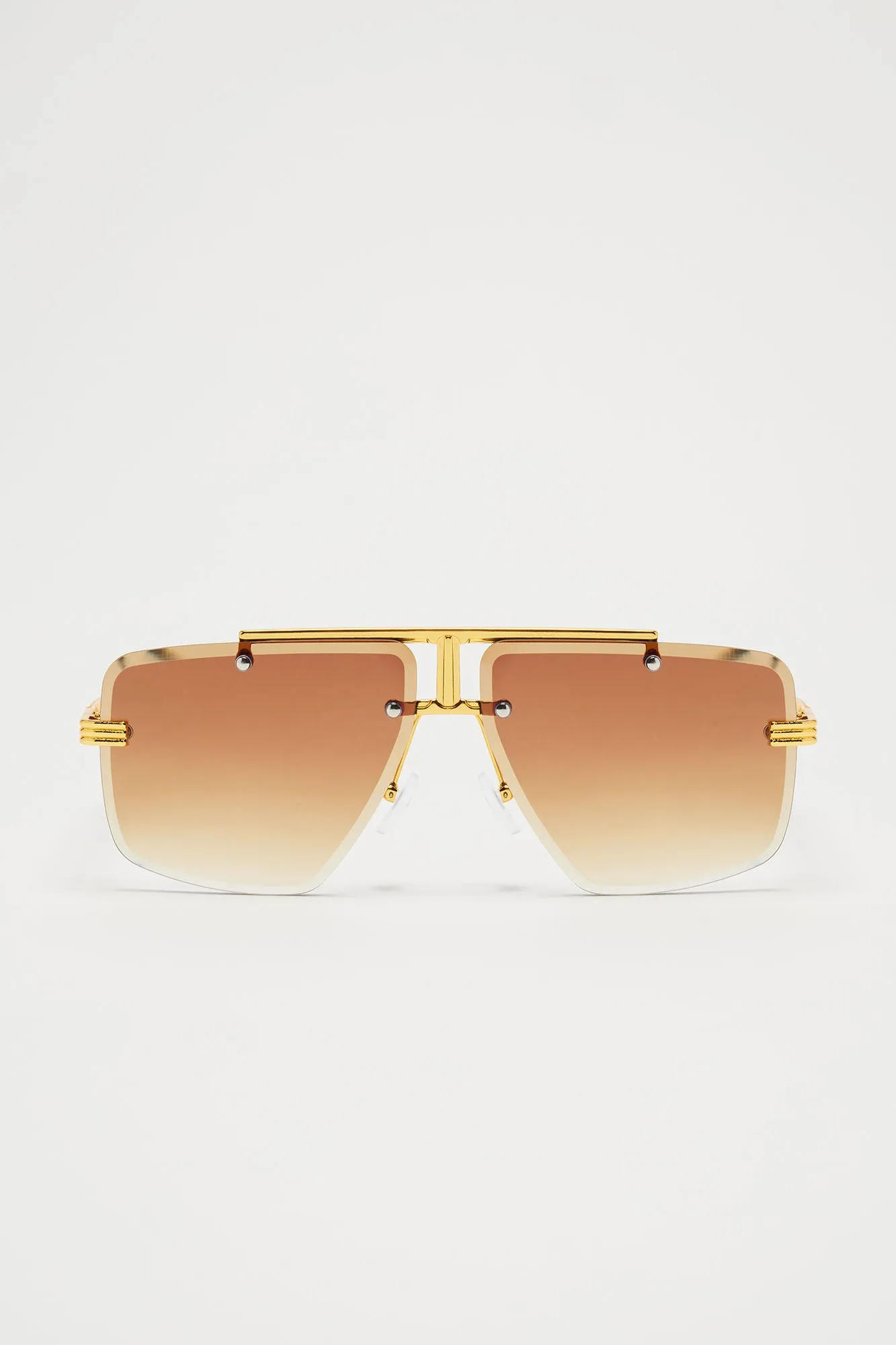 Sunset Flyer Sunglasses - Gold/Brown sold by Fashion Nova product image thumbnail 2