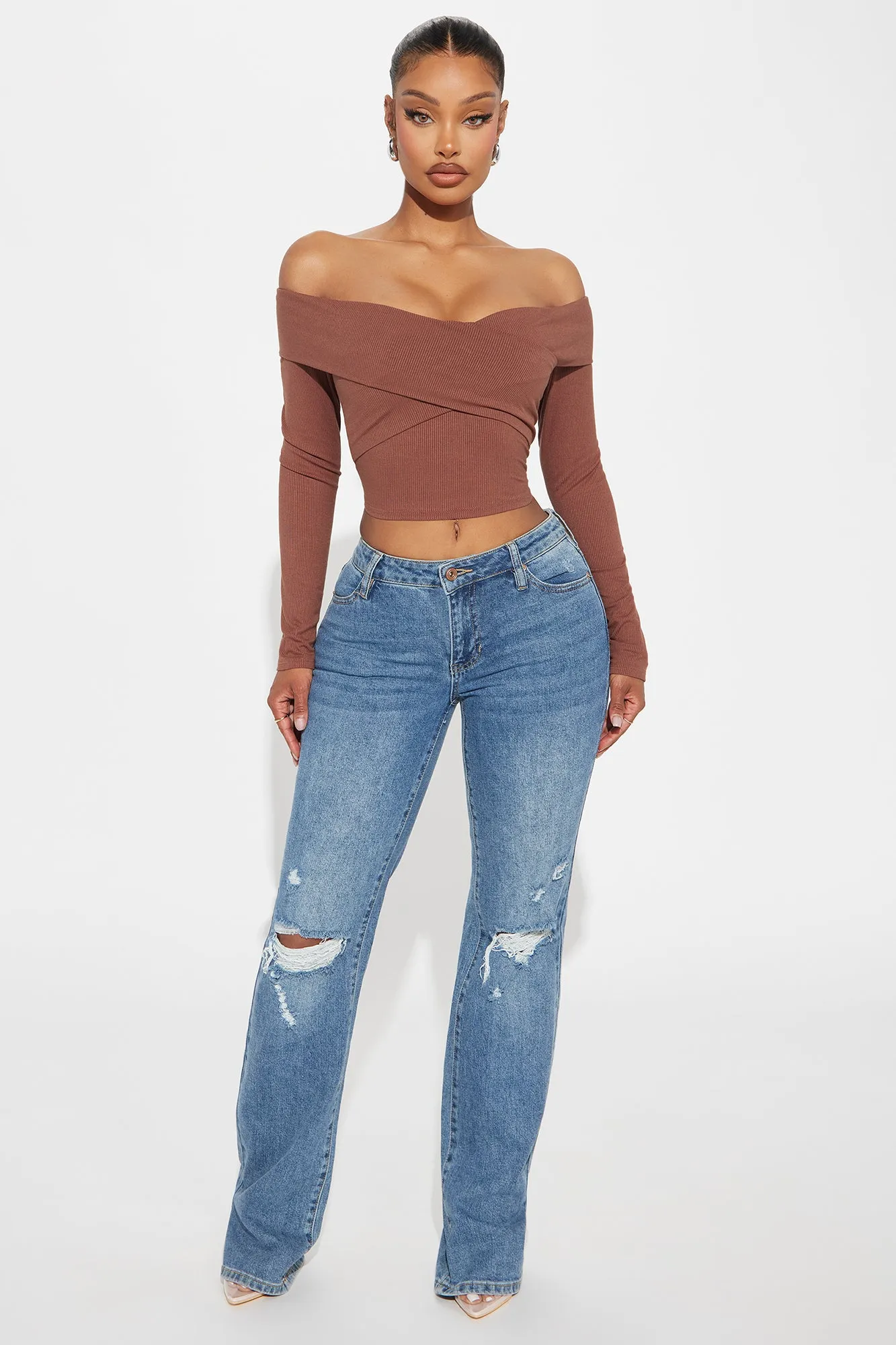 Bullseye Tinted Bootcut Jeans - Medium Wash sold by Fashion Nova