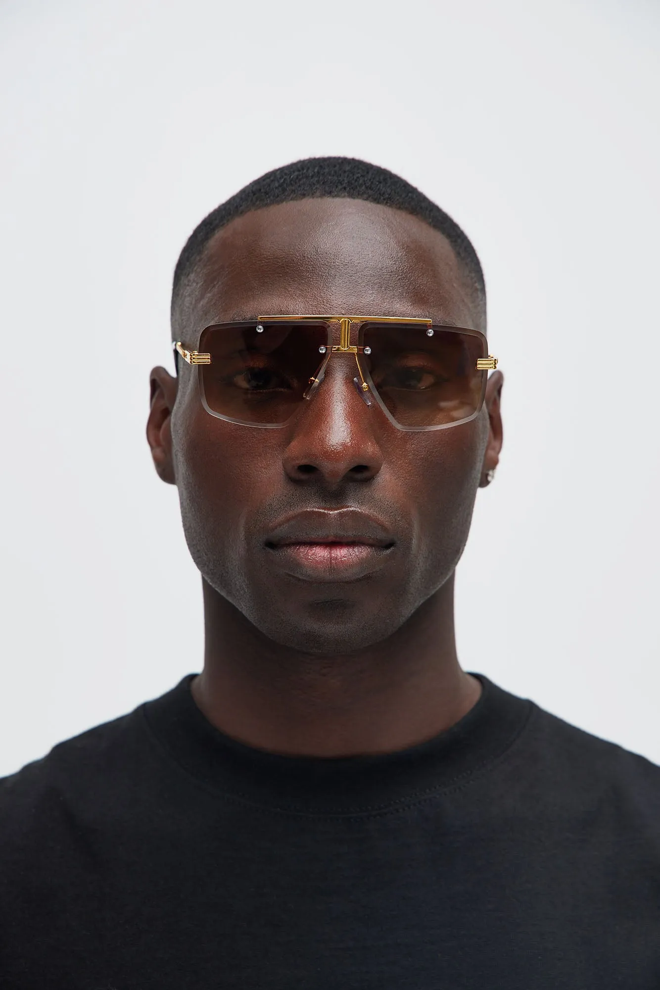 Sunset Flyer Sunglasses - Gold/Brown sold by Fashion Nova