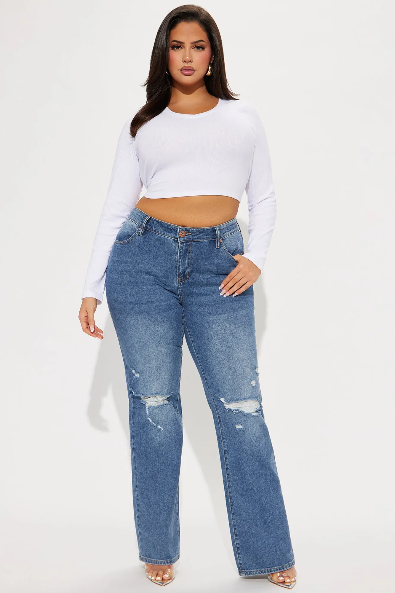 Bullseye Tinted Bootcut Jeans - Medium Wash sold by Fashion Nova product image thumbnail 4